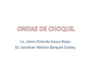 Lic. Jaime Orlando Gasca Rojas. 
Dr. Jonathan Weston Barquet Cooley. 
 