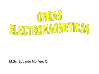 ONDAS ELECTROMAGNETICAS M.Sc. Eduardo Montero C. 