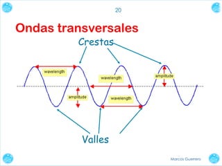 20

Ondas transversales
Crestas

Valles
Marcos Guerrero

 