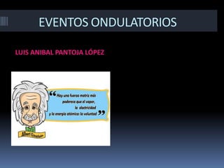 EVENTOS ONDULATORIOS
LUIS ANIBAL PANTOJA LÓPEZ
 