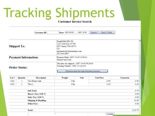 Tracking Shipments
 