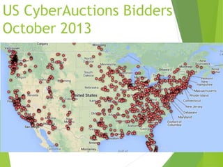 US CyberAuctions Bidders
October 2013
 