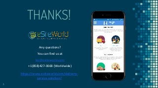 THANKS!
8
Any questions?
You can find us at
biz@esiteworld.com
+1(858)427-0668 (Worldwide)
https://www.esiteworld.com/delivery-
service-solution/
 