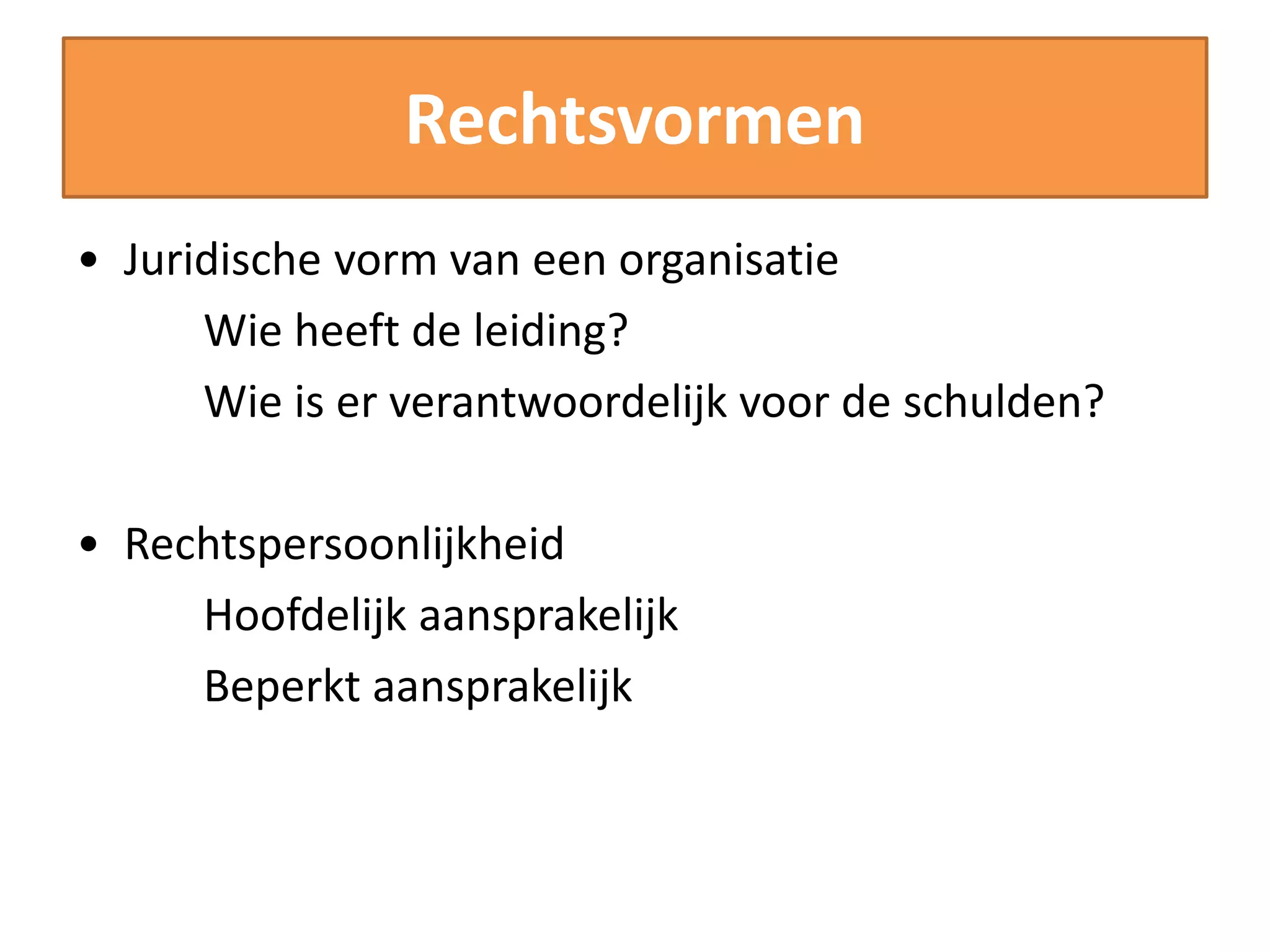 Ondernemingsvormen (2) | PPT