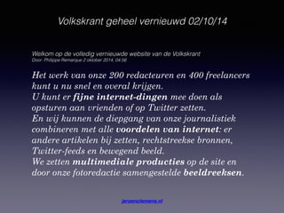 Onlinegeletterdheid en Mediawijsheid De Onderwijsdagen nov. 2014 