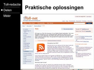 Toll-redactie Delen Méér Praktische oplossingen 