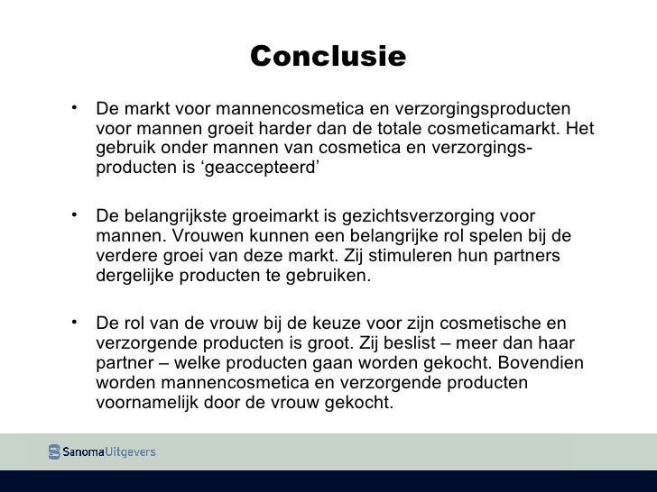 Onderzoek Mannencosmetica Sanoma