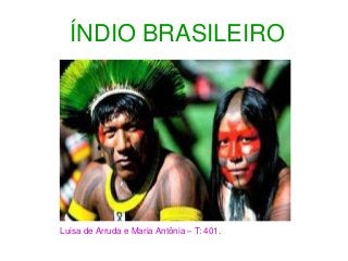 ÍNDIO BRASILEIRO
Luisa de Arruda e Maria Antônia – T: 401.
 