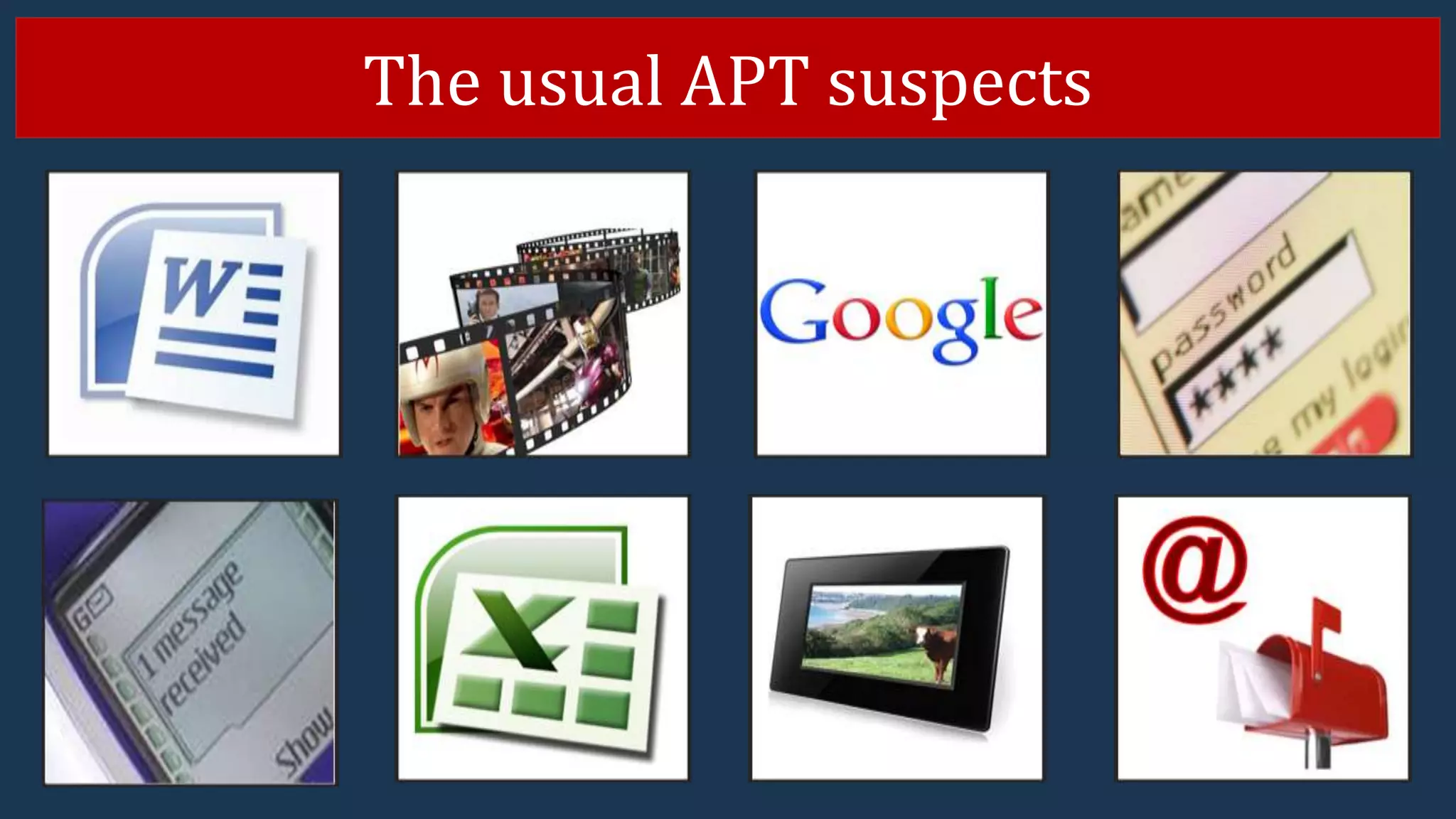 The usual APT suspects
 