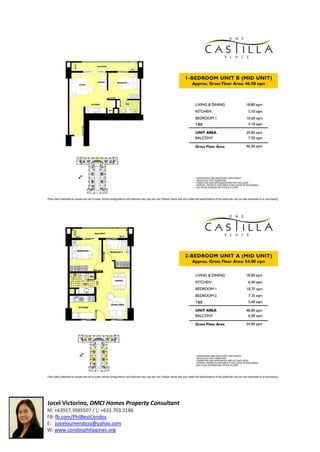 Jocel Victorino, DMCI Homes Property Consultant
M: +63917.3985507 / L: +632.703.3186
FB: fb.com/PhilBestCondos
E: josieloumendoza@yahoo.com
W: www.condosphilippines.org
 