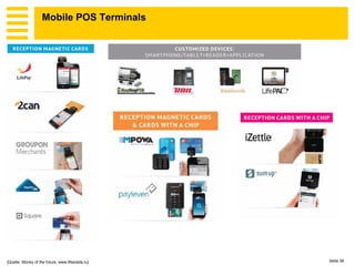 Mobile POS Terminals




[Quelle: Money of the future, www.lifesreda.ru]   Seite 38
 