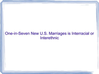 One-in-Seven New U.S. Marriages is Interracial or Interethnic 