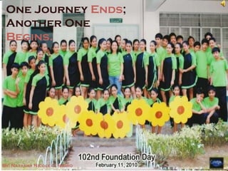 One Journey  Ends ; Another One  Begins. By: Natasha Nicole C. Isidro 
