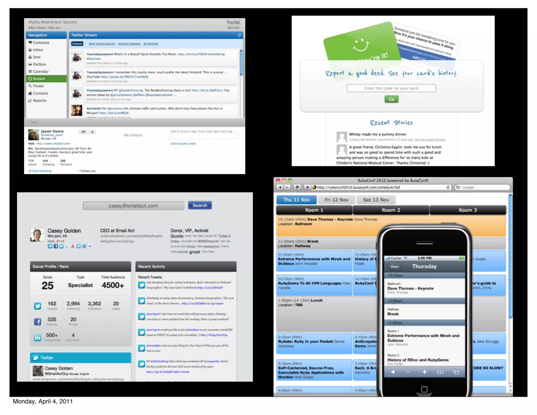 Monday, April 4, 2011
 