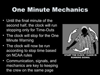 One Minute Mechanics ,[object Object],[object Object],[object Object],[object Object],START THE CLOCK / CLOCK IS RUNNING SIGNAL 