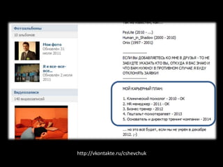 http://vkontakte.ru/cshevchuk
 