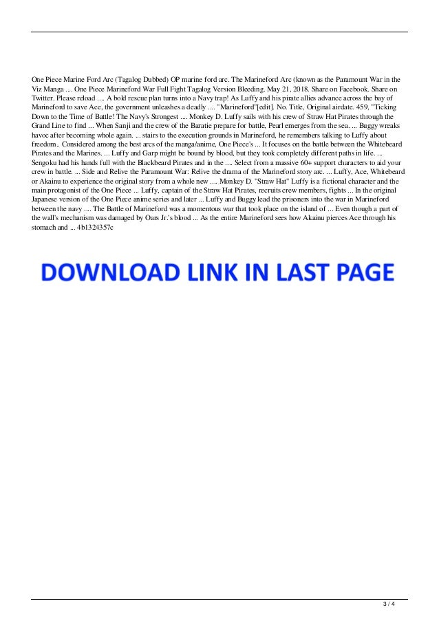 One Piece Marineford War Full Fight Tagalog Version Bleeding