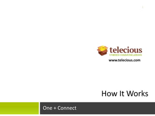 1




                 www.telecious.com




                How It Works
One + Connect
 