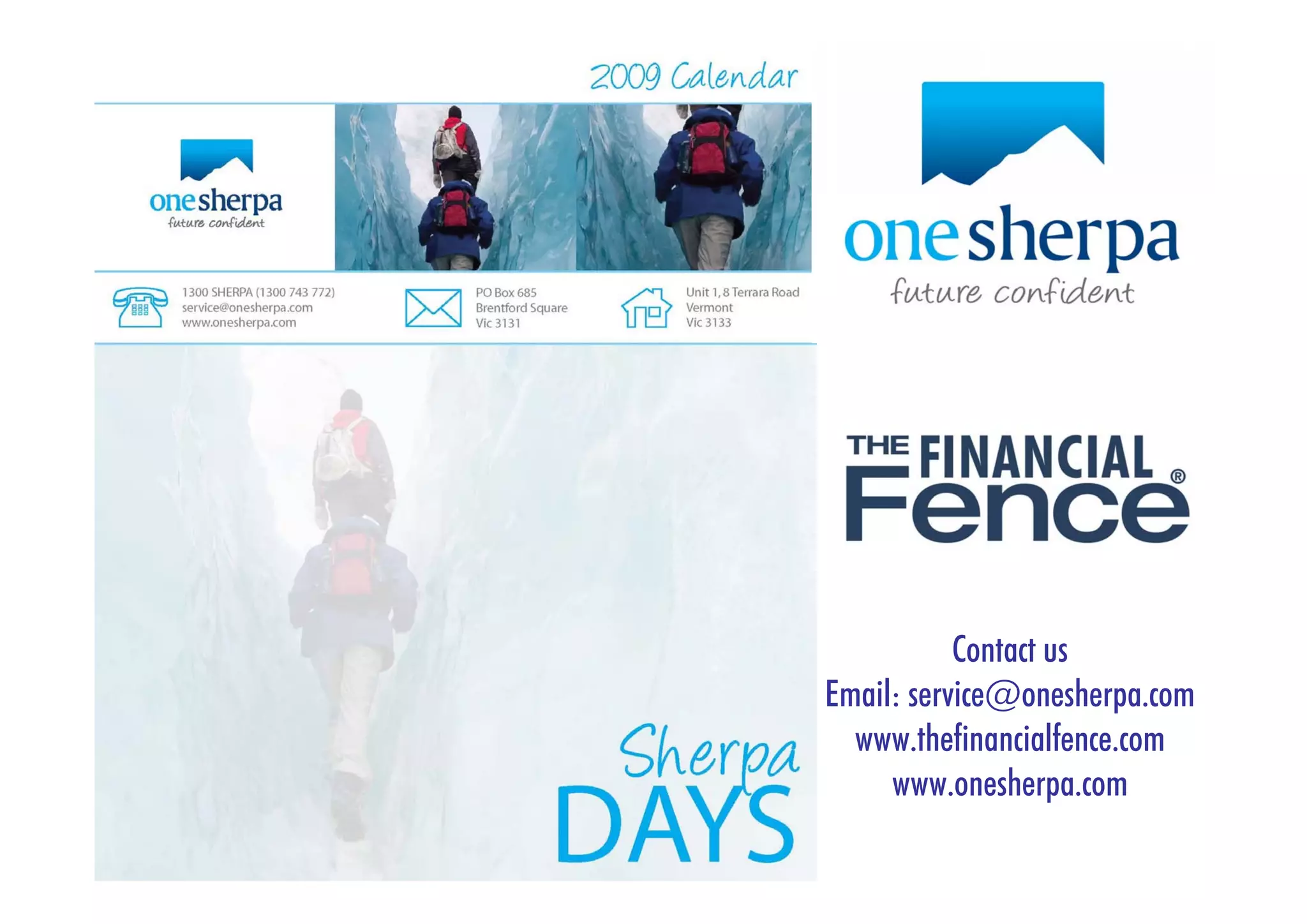 One Sherpa Calender