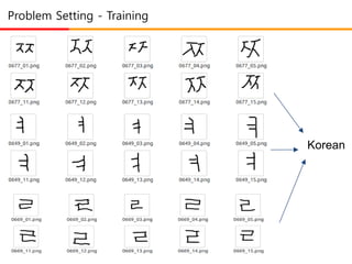 Korean
Problem Setting - Training
 