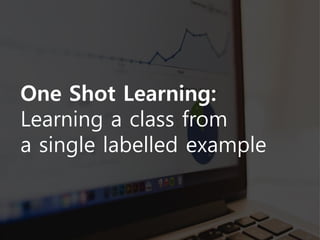 One Shot Learning:
Learning a class from
a single labelled example
 