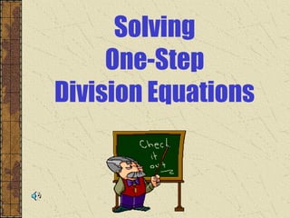 One step equations for 6th grade (positive numbers) | PPT