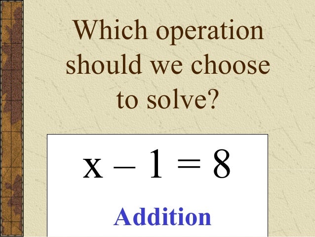 One step equations for 6th grade (positive numbers)