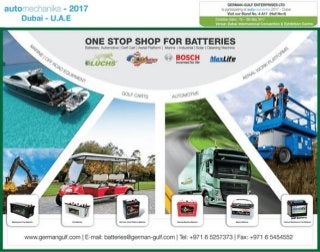 Automotive Batteries | Marine Batteries | Off Road Batteries - German-Gulf Enterprises Ltd - UAE, Oman, Qatar