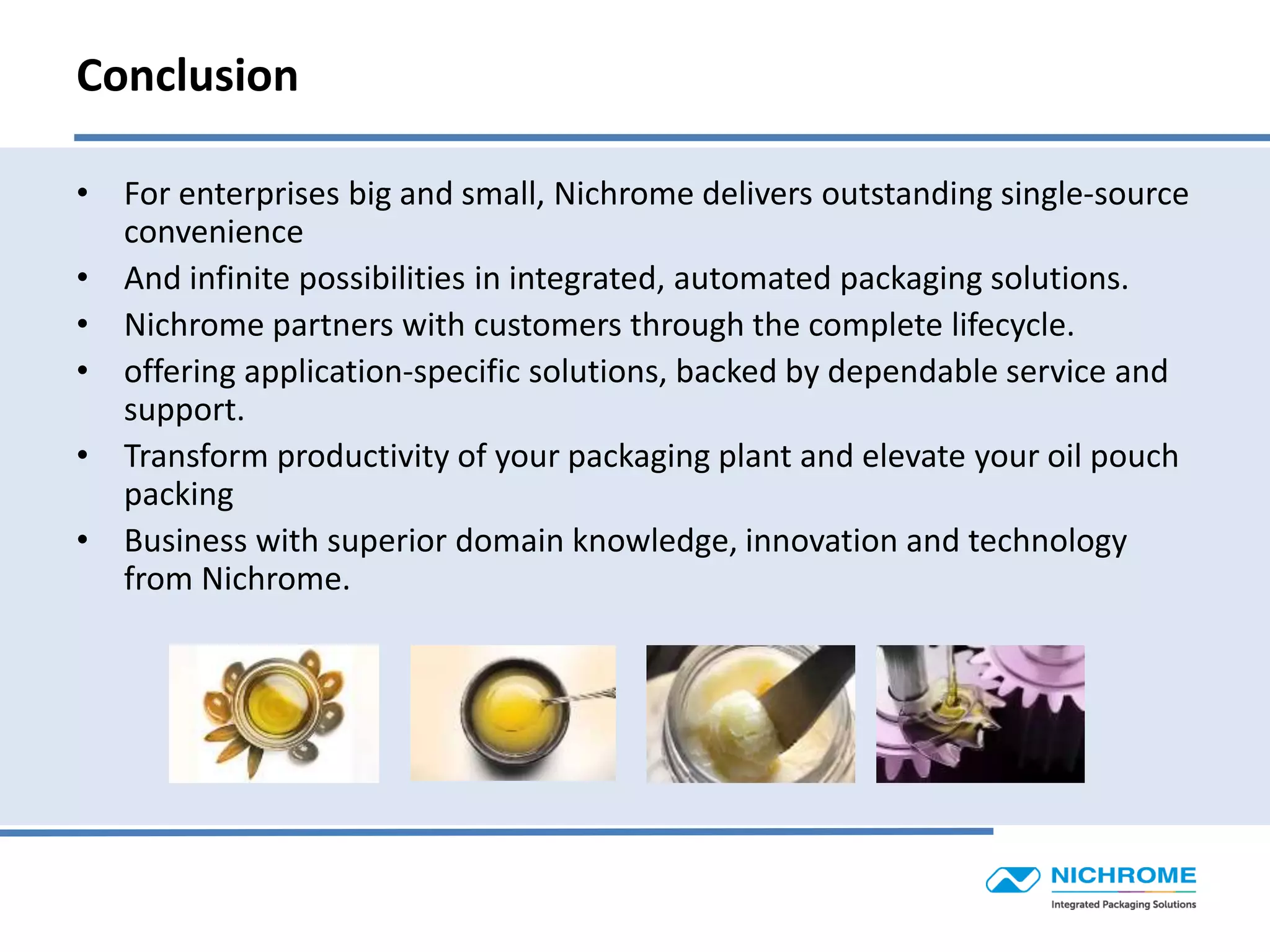 One stop solution for oil packaging machines | PPTX