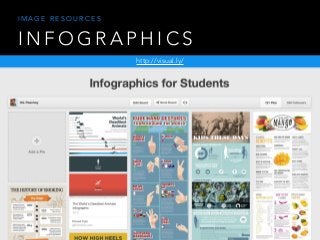 I N F O G R A P H I C S
http://visual.ly/
I M A G E R E S O U R C E S
 