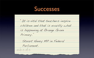 One To One Computing at Orange Grove Primary