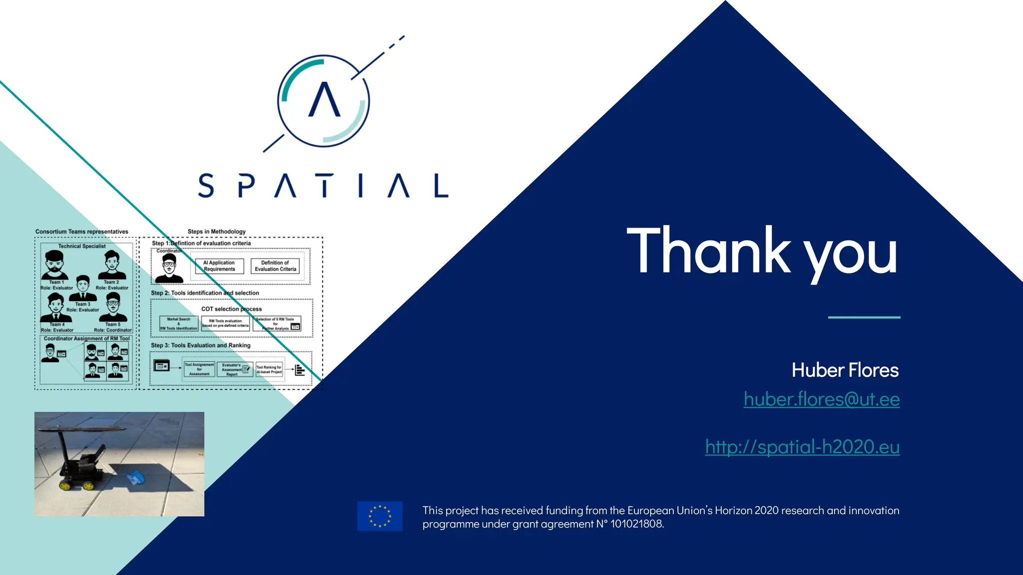 Thank you
Huber Flores
huber.flores@ut.ee
http://spatial-h2020.eu
This project has received funding from the European Union’s Horizon 2020 research and innovation
programme under grant agreement N° 101021808.
 