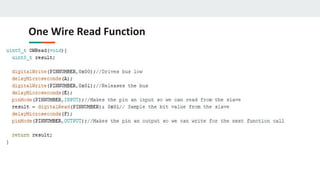 One Wire Read Function
 
