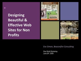 Eve Simon, Beaconfire Consulting One World Workshop June 24 th , 2009 ,[object Object]