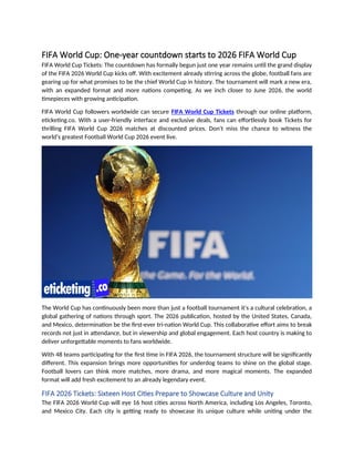 One-year countdown starts to 2026 FIFA World Cup.docx