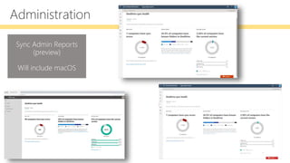 Administration
Sync Admin Reports
(preview)
Will include macOS
 