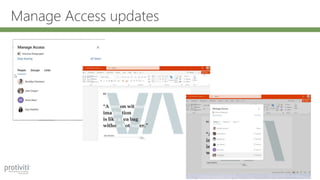 Manage Access updates
 