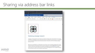 Sharing via address bar links
 