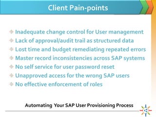 Cloud Based SAP User Provisioning | PDF