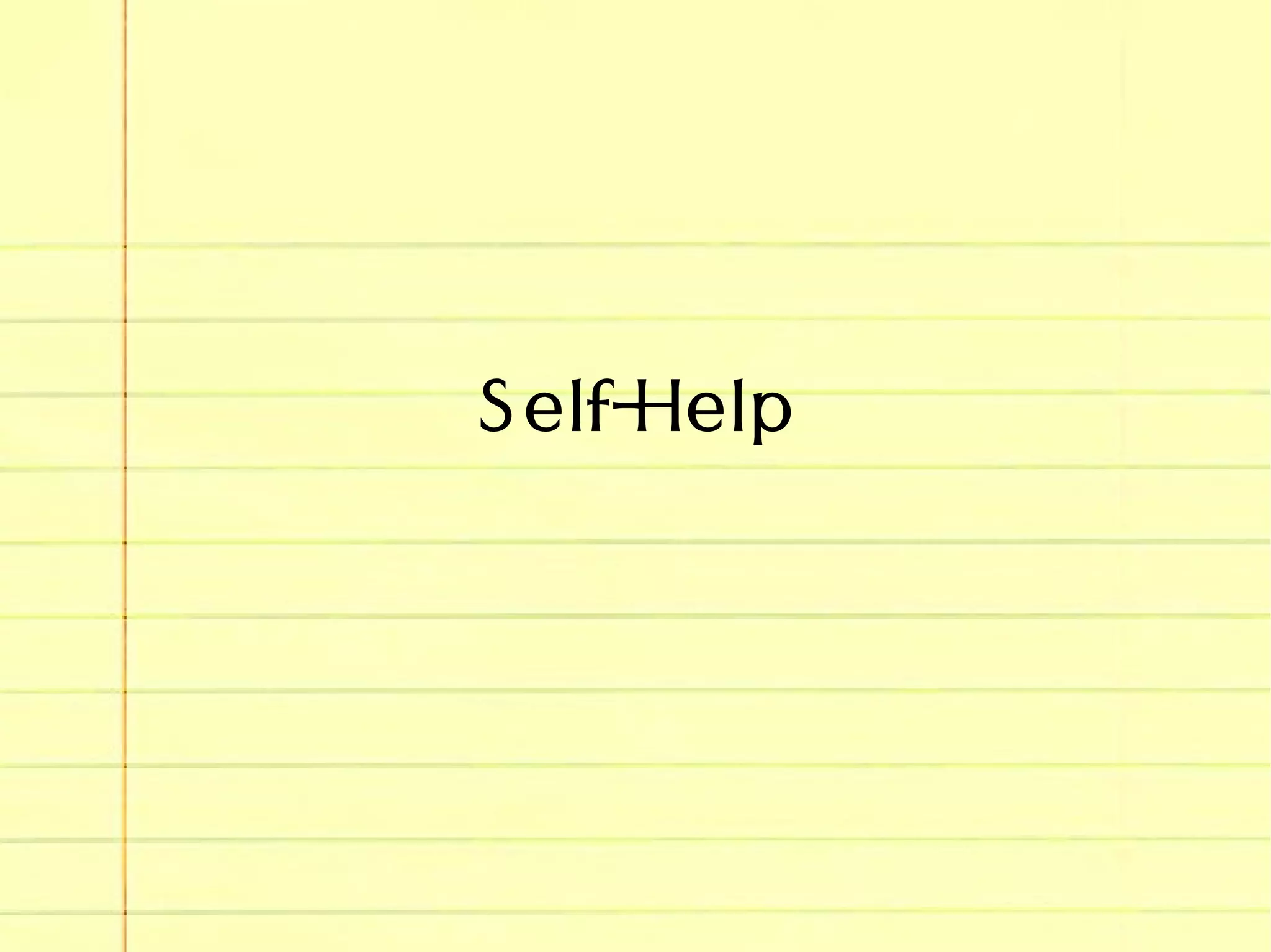 Self-Help
 