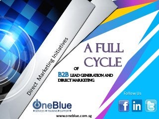 Follow Us
A Full
CycleOf
B2B Lead Generation and
direct marketing
www.oneblue.com.sg
 