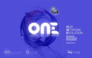 O U R N E T W O R K S
Co-Operative Co-Production
POWERING WITH THE
© ONE : Our Network Ecosystem foundation with ONE-O-ON Quantum DLT+AI Tech+Architecture designed & delivered by ONE, Our Network Evolution, LLP
OUR
NETWORK
EVOLUTION
Everyone  
Empowered  
Ecosystems
WeAreOne.One
O - C O N O M Y
Our Data = Our Money
Ray Podder
S H A R E D B Y
.COM
 