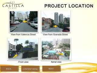 View from Granada StreetView from Valencia Street
Front view
PROJECT LOCATION
Aerial view
BACKBACK NEXTNEXTCONTENT MENUCONTENT MENU
 