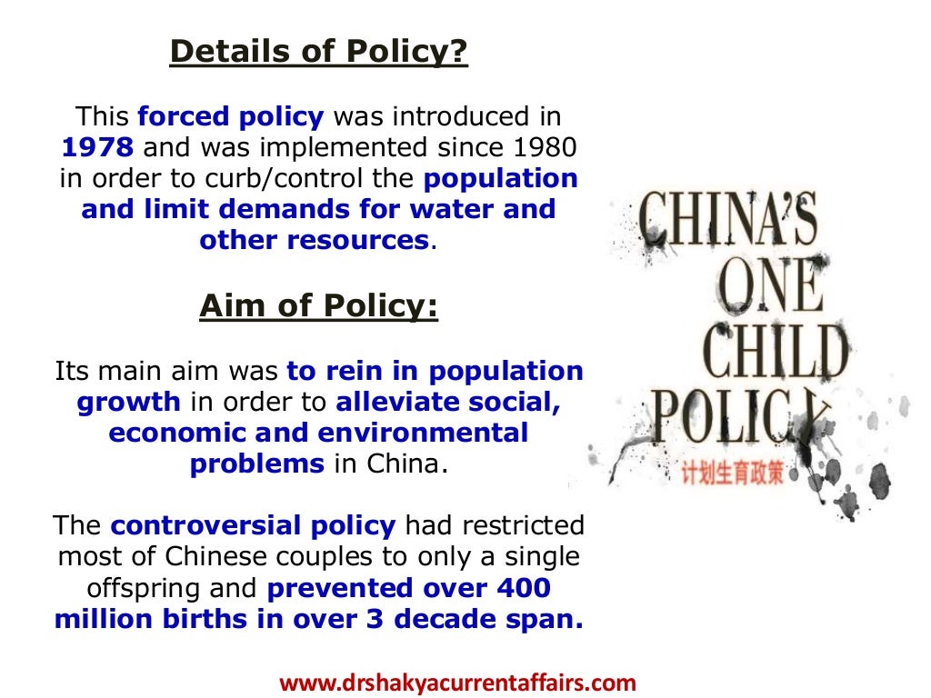 One Child Policy of China