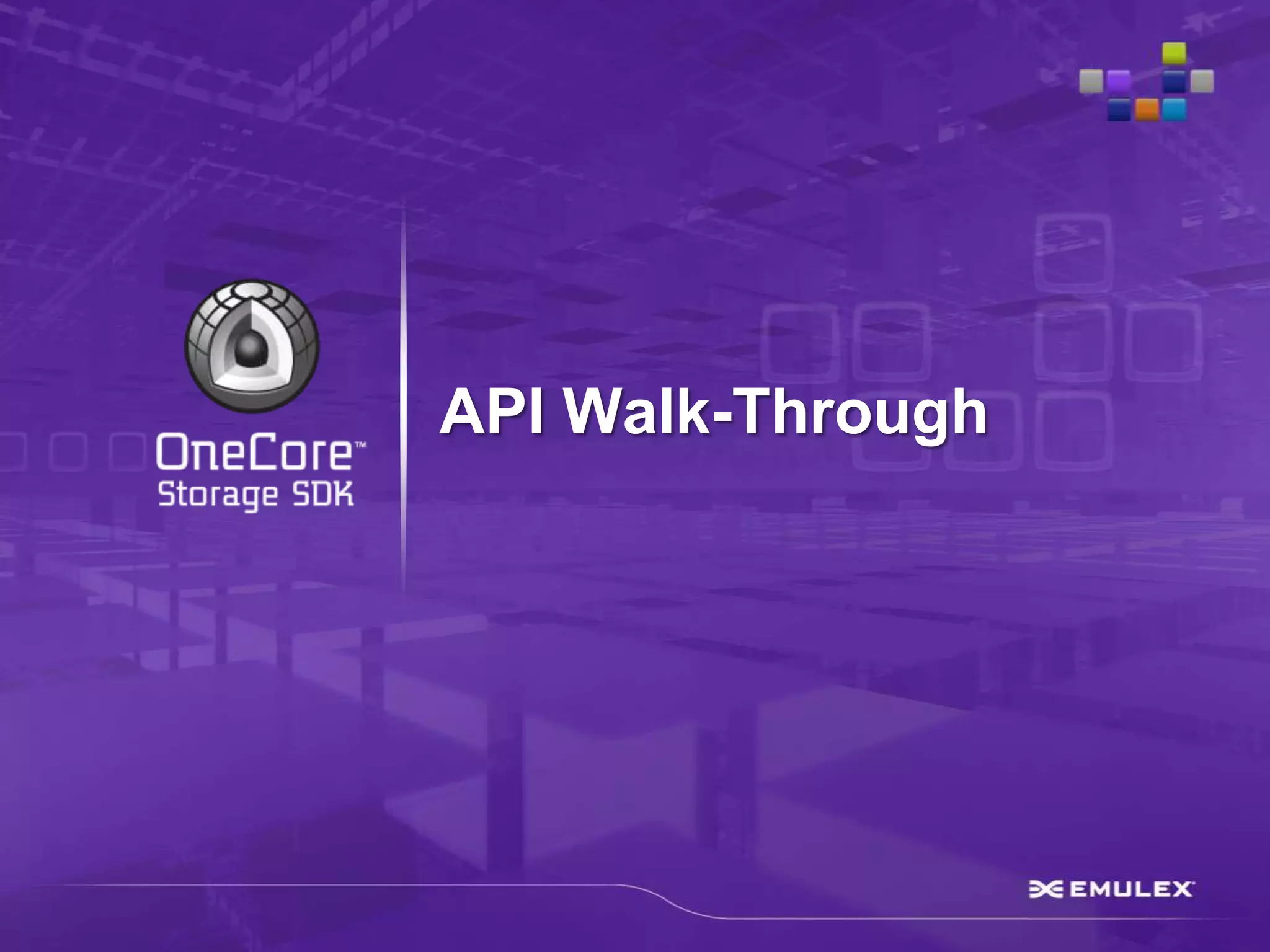 API Walk-Through
 