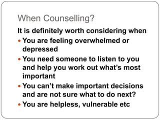 One day couselling training among T