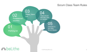 Scrum Training (One Day) Slide 5