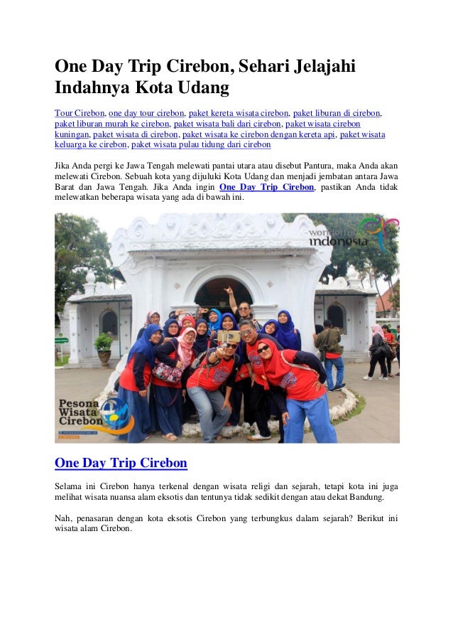 One Day Trip Cirebon Bersama Pesona Tour Travel
