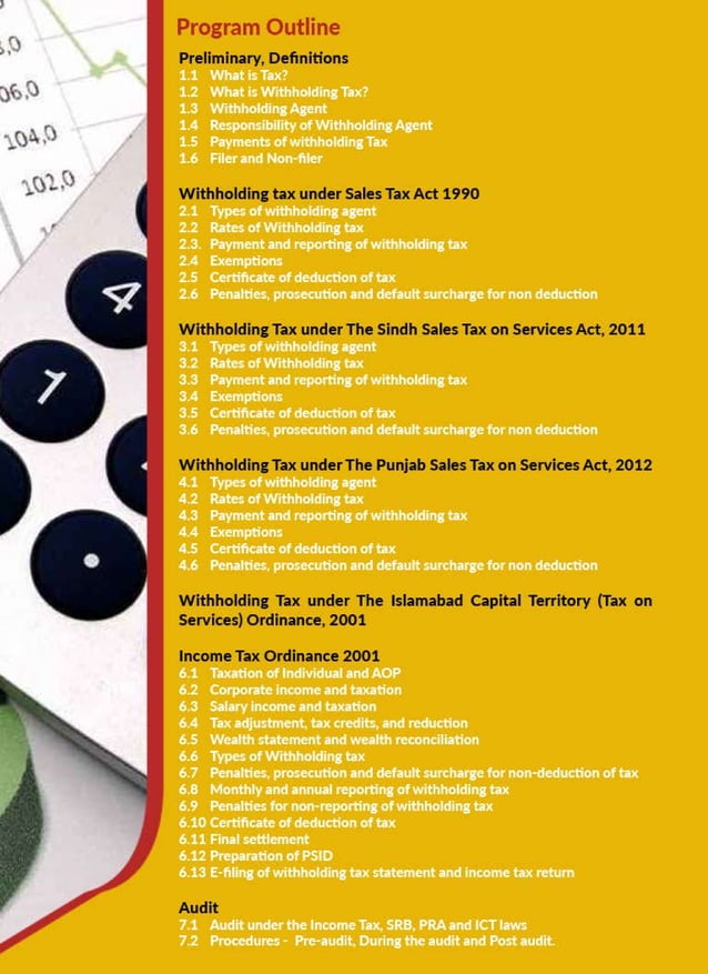 One day workshop withholding tax under federal and provincial laws with ...