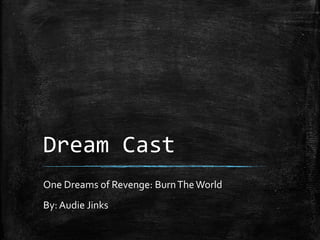 Dream Cast
One Dreams of Revenge: Burn The World
By: Audie Jinks

 